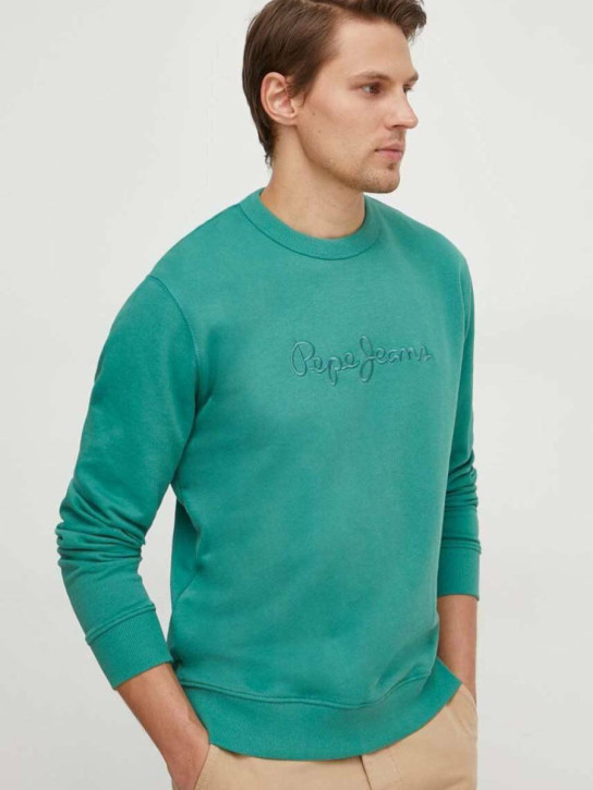 Pepe Jeans pánská zelená mikina Joe