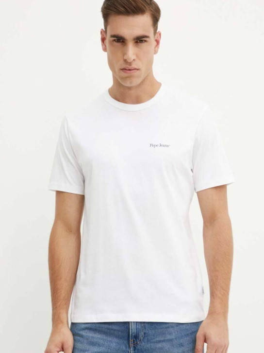 Pepe Jeans pánské bílé tričko Alfie