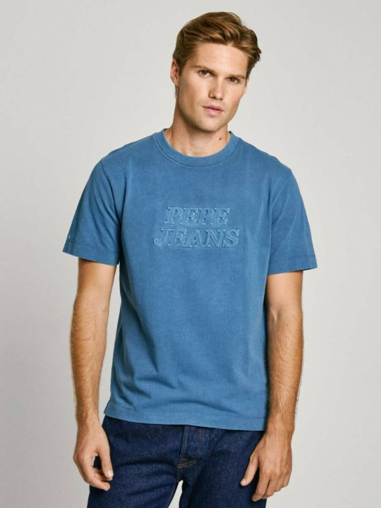 Pepe Jeans pánské modré tričko Darius