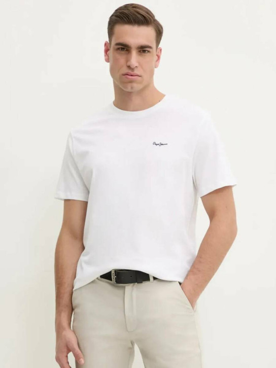 Pepe Jeans pánské bílé tričko Contrast