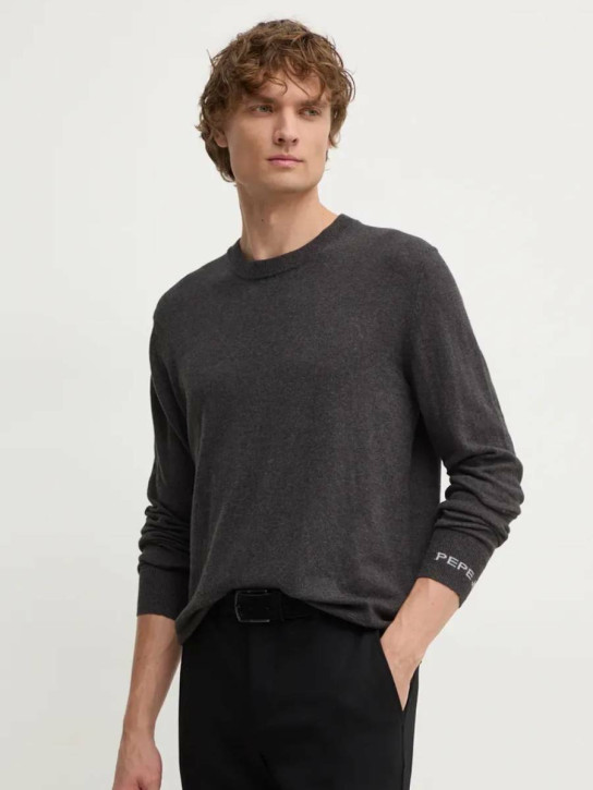 Pepe Jeans pánský tmavě šedý svetr NEW ANDRE