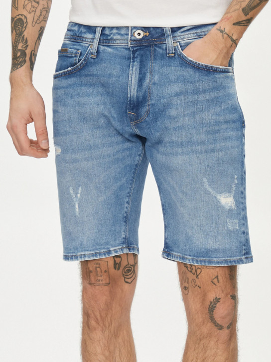 Pepe Jeans pánské modré džínové šortky