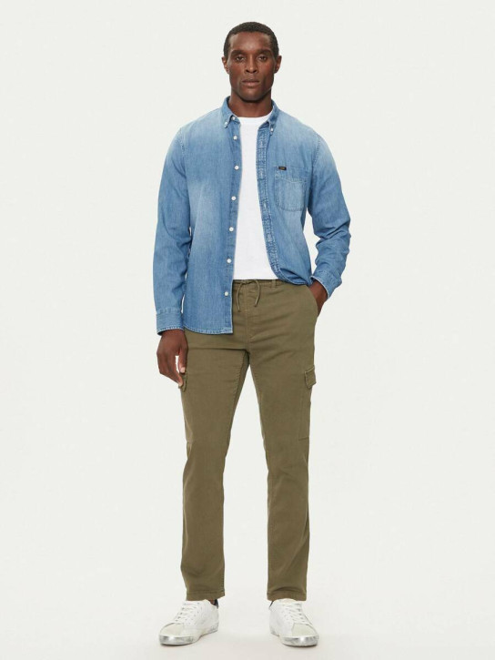 Pepe Jeans pánské zelené kalhoty