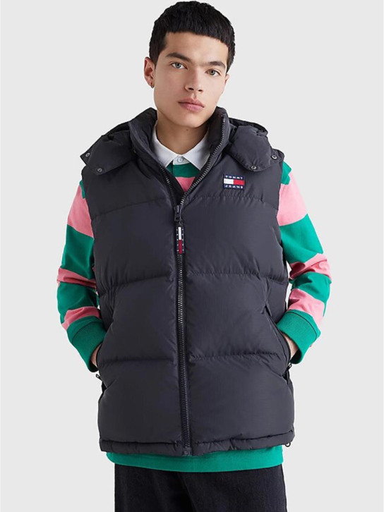 Tommy Jeans pánská péřová černá vesta