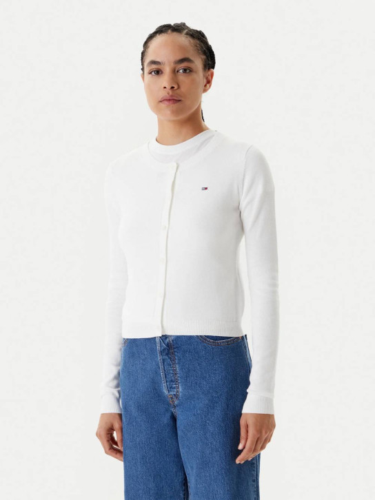 Tommy Jeans dámský bílý svetr