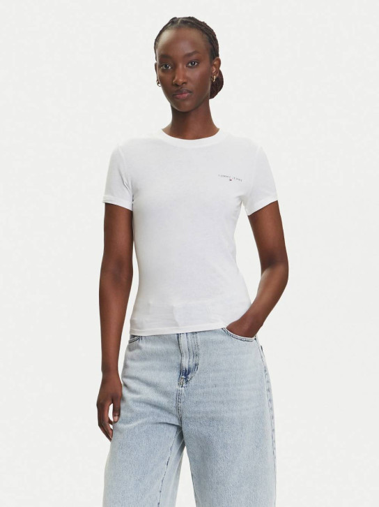 Tommy Jeans dámské krémové tričko