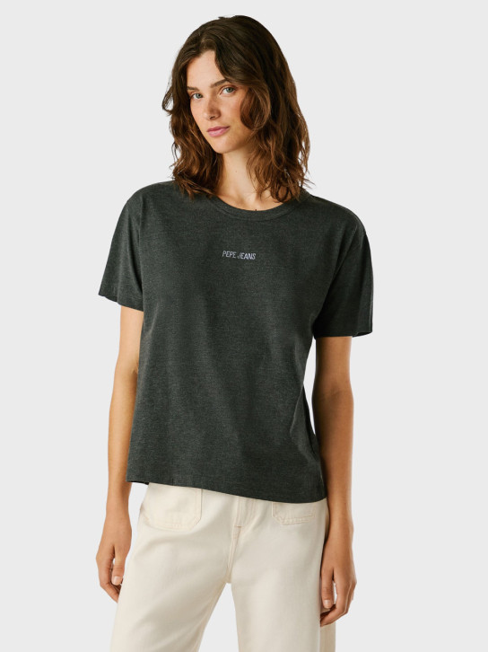 Pepe Jeans dámské tmavě šedé tričko Bemma