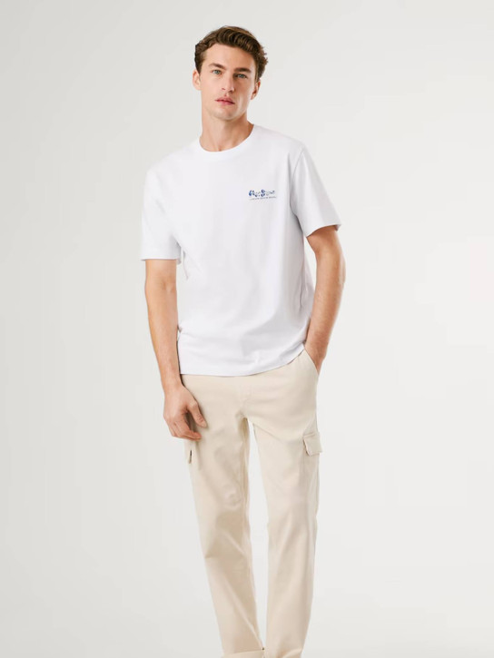 Pepe Jeans pánské bílé tričko