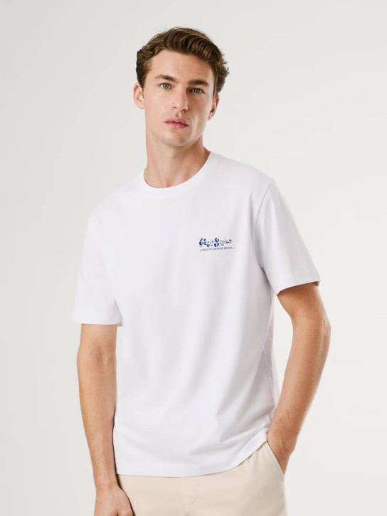 Pepe Jeans pánské bílé tričko