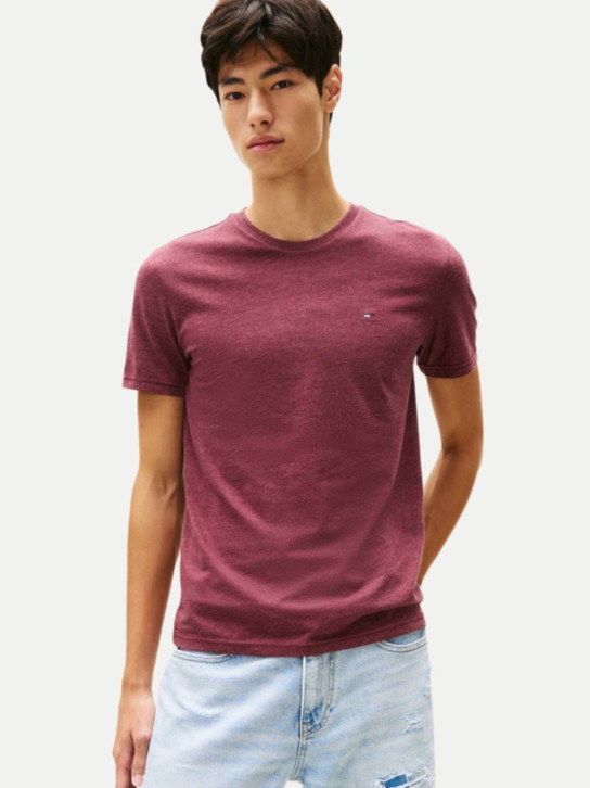 Tommy Jeans pánské vínové triko