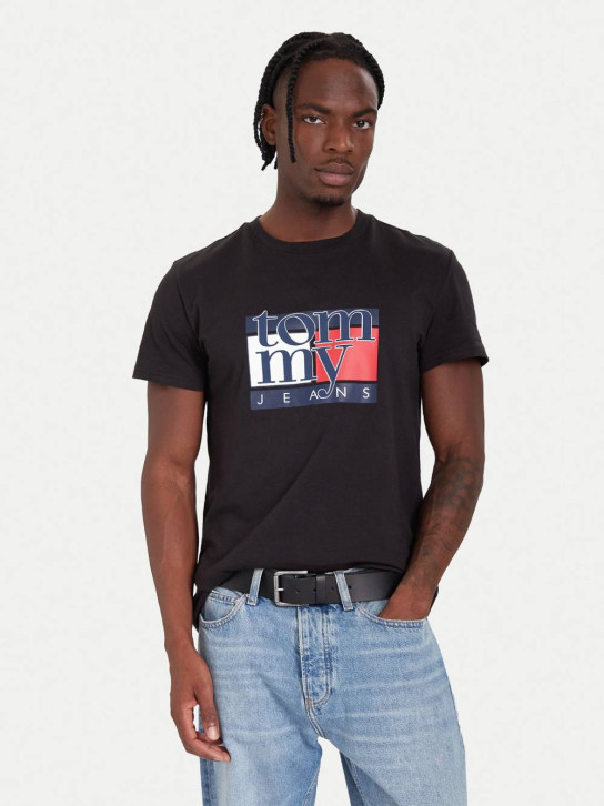 Tommy Jeans pánské černé triko
