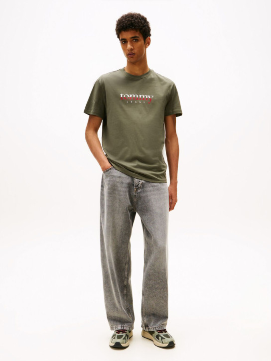 Tommy Jeans pánské zelené tričko