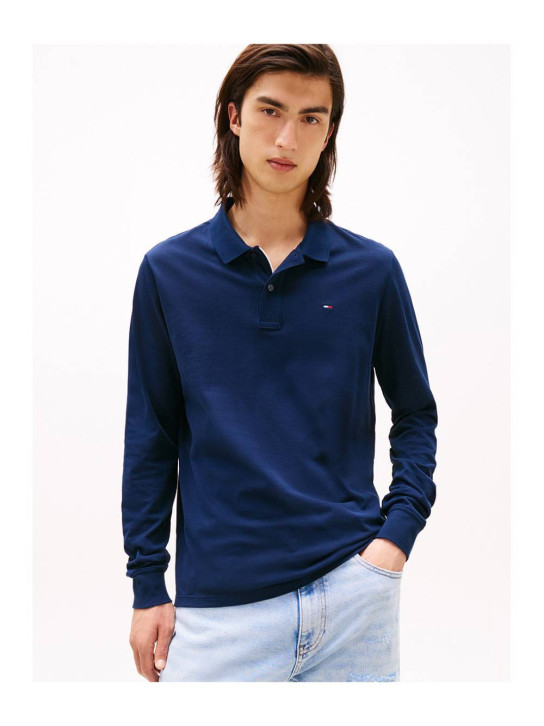 Tommy jeans pánské modré polo triko