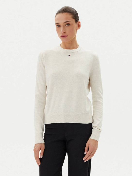 Tommy Jeans dámský krémový svetr