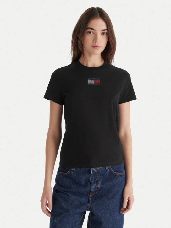 Tommy Jeans dámské černé tričko