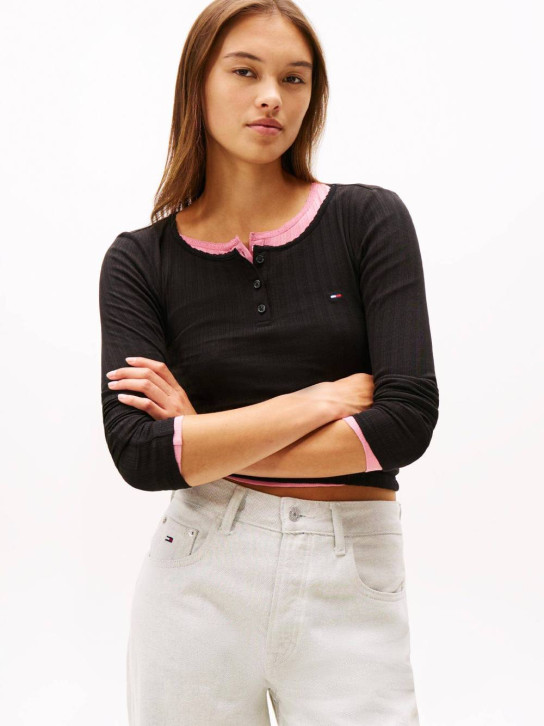 Tommy Jeans dámské černé tričko