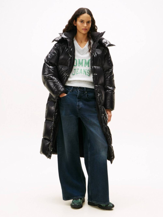 Tommy Jeans dámský černý zimní kabát