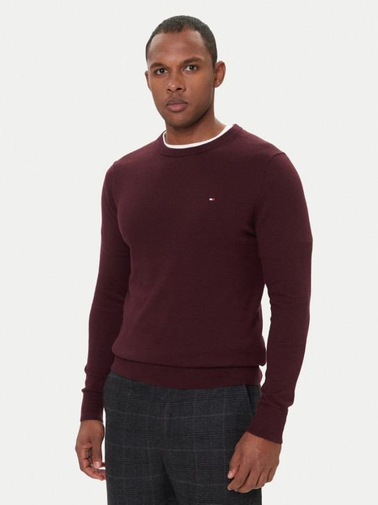 Tommy Hilfiger pánský vínový svetr