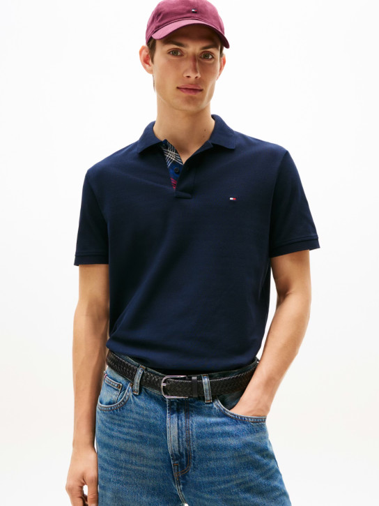 Tommy Hilfiger pánské tmavě modré polo tričko