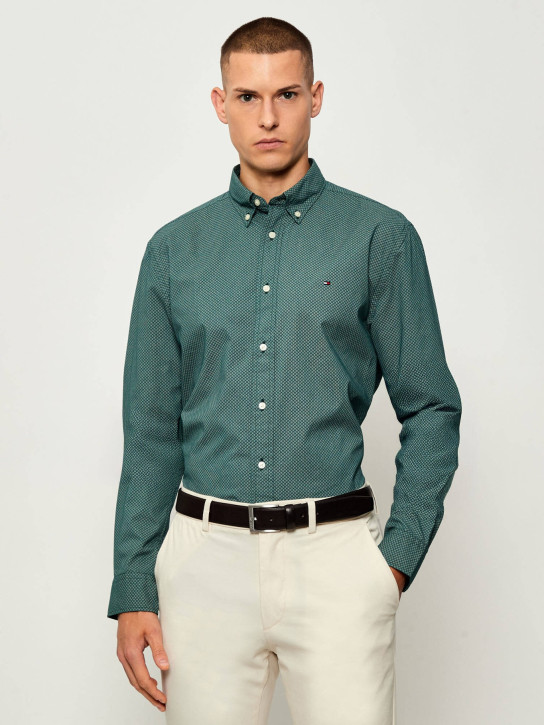 Tommy Hilfiger pánská zelená košile