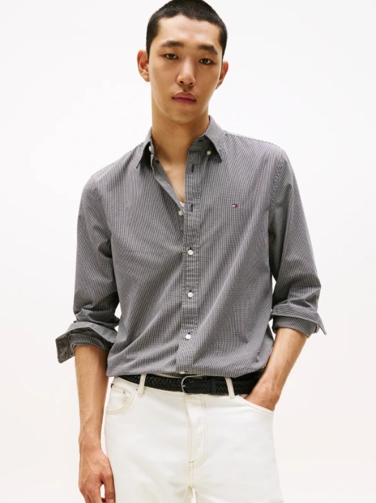 Tommy Hilfiger pánská šedá košile