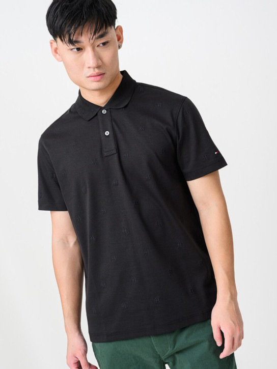 Tommy Hilfiger pánské černé polo tričko