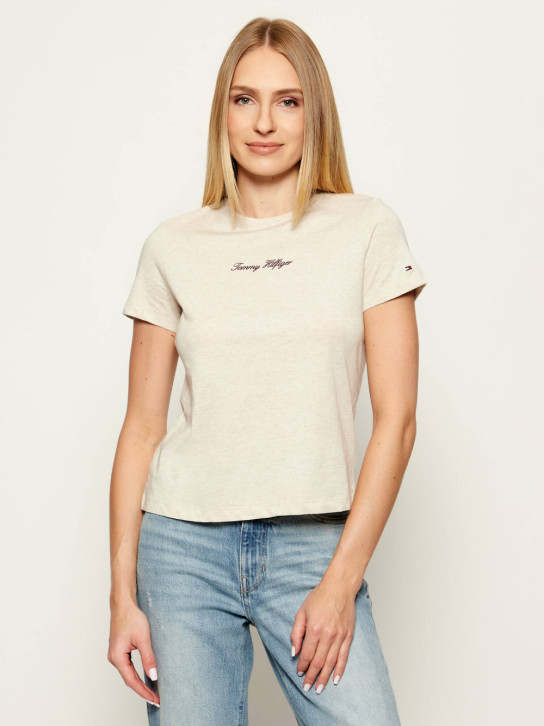 Tommy Hilfiger dámské krémové triko