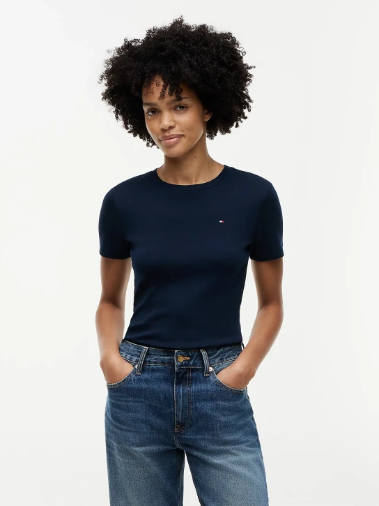 Tommy Hilfiger dámské tmavě modré tričko