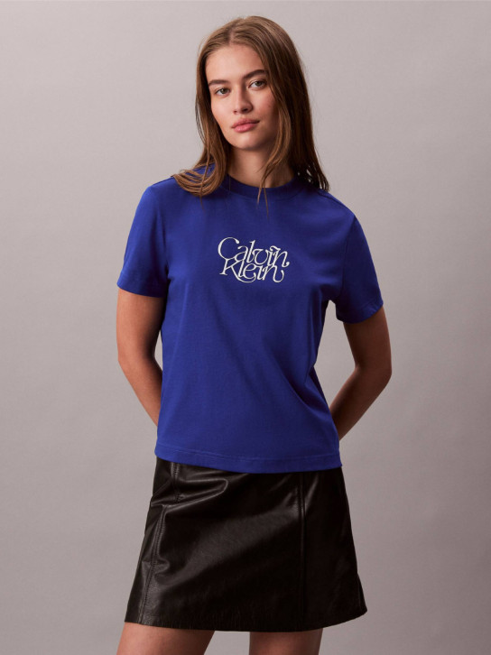 Calvin Klein dámské modré tričko