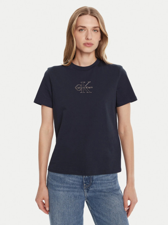 Calvin Klein dámské tmavě modré tričko