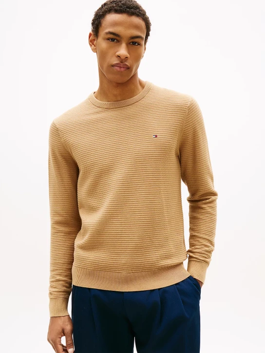 Tommy Hilfiger pánský béžový svetr