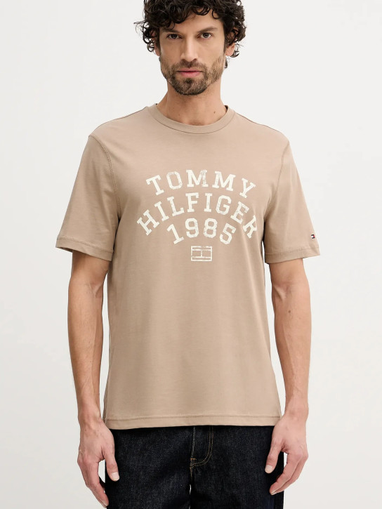 Tommy Hilfiger pánské béžové tričko