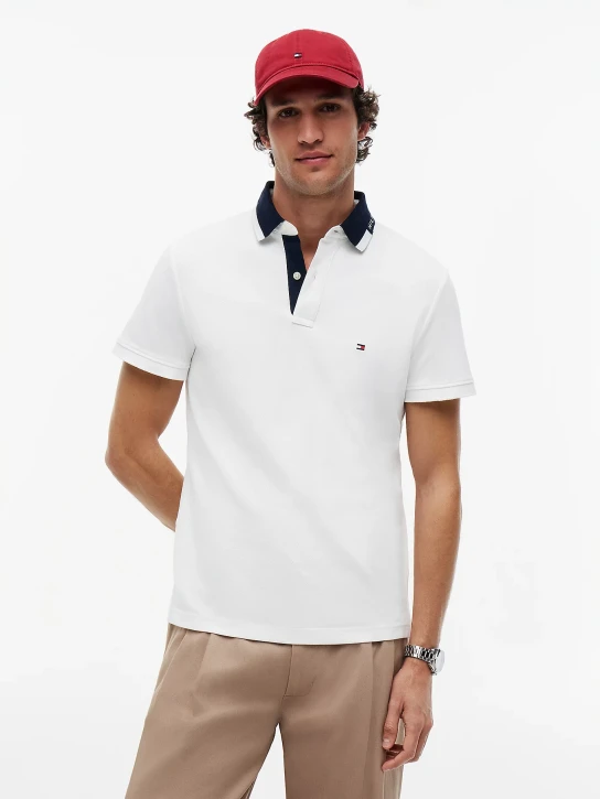 Tommy Hilfiger pánské bílé polo tričko