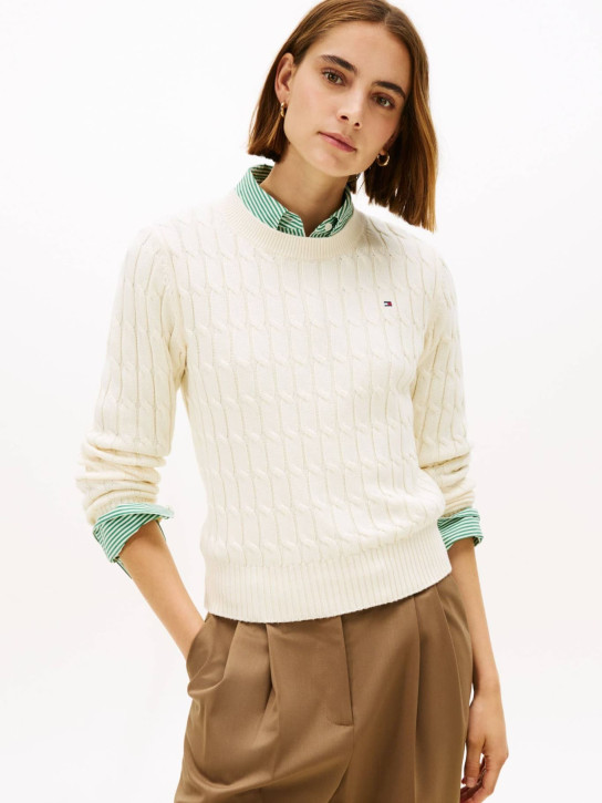 Tommy Hilfiger dámský krémový svetr