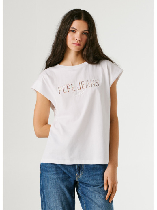 Pepe Jeans dámské bílé tričko