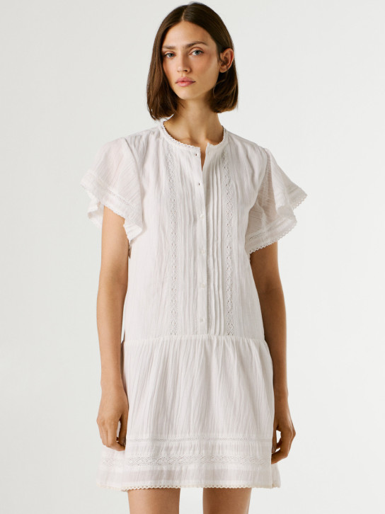 Pepe Jeans dámské bílé šaty DESTIN