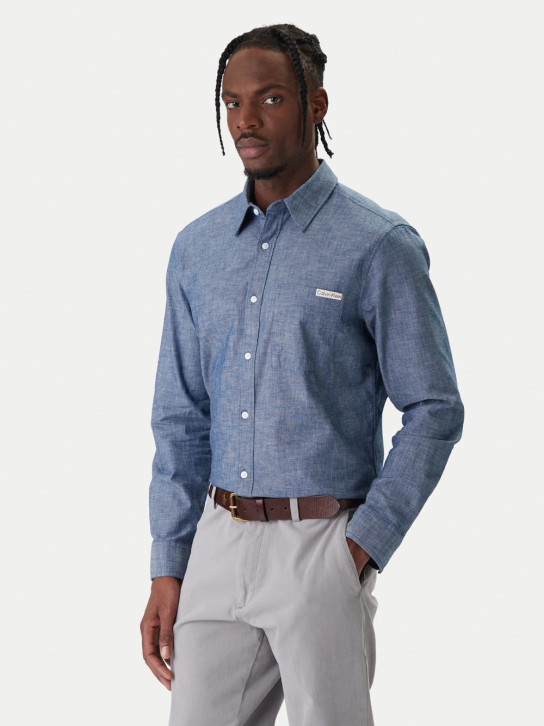 Calvin Klein pánská modrá košile