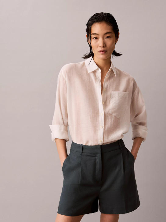 Calvin Klein dámské  modrozelené šortky