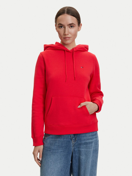 Tommy Jeans dámská červená mikina