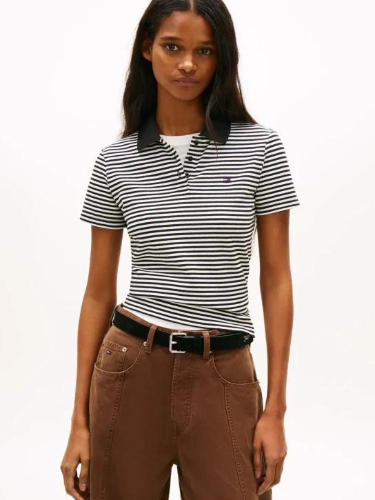 Tommy Jeans dámské pruhované polo tričko
