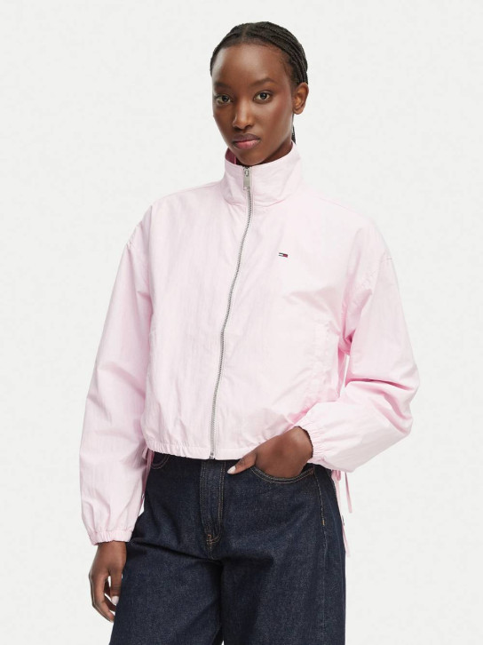 Tommy Jeans dámská růžová přechodová bunda