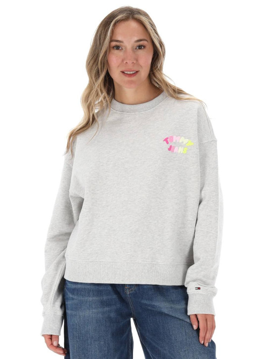 Tommy Jeans dámská šedá mikina
