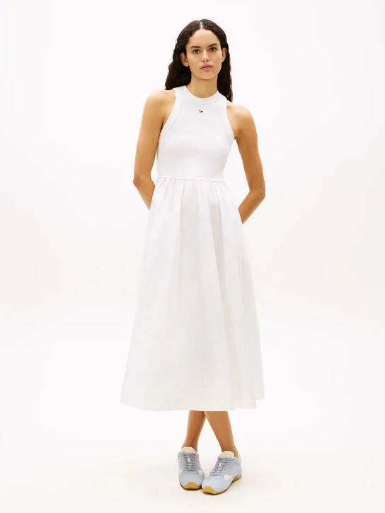 Tommy Jeans dámské bílé šaty