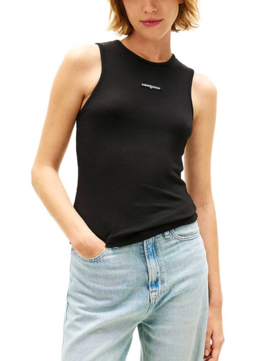 Tommy Jeans dámské černé tílko