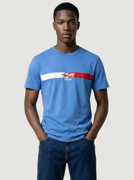 Tommy Jeans pánské modré tričko