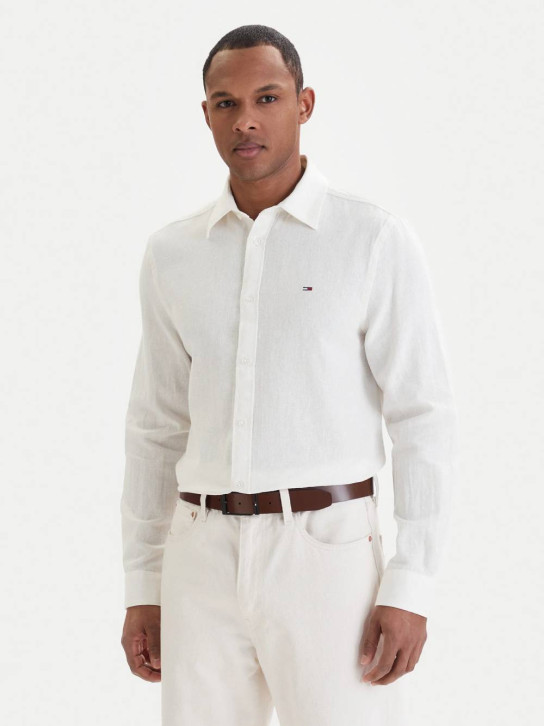 Tommy Jeans pánská krémová košile