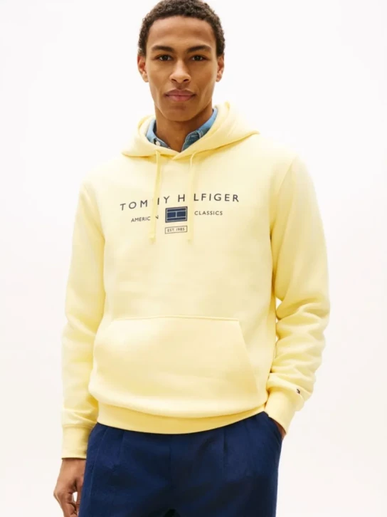 Tommy Hilfiger pánská žlutá mikina