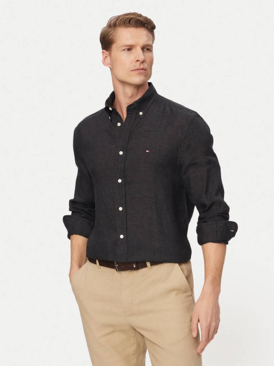 Tommy Hilfiger pánská černá košile