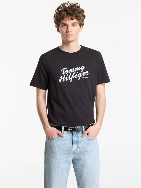 Tommy Hilfiger pánské černé tričko