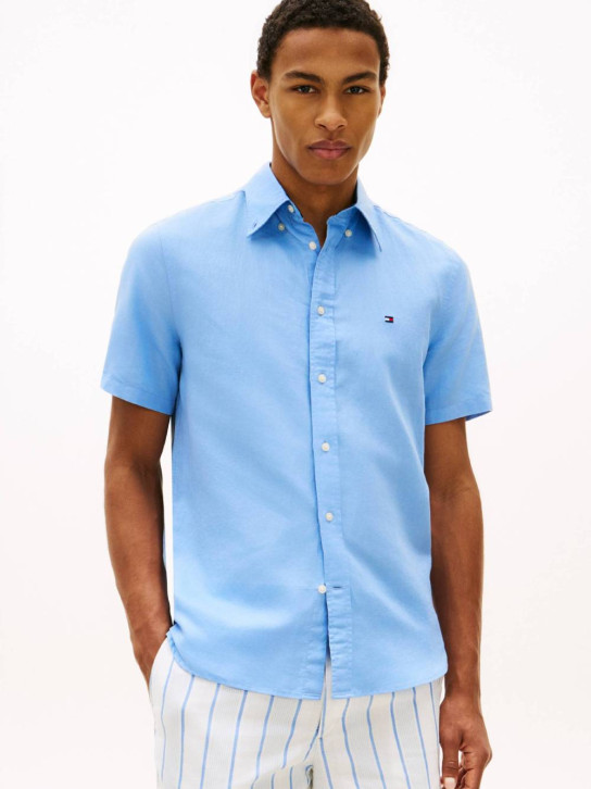 Tommy Hilfiger pánská modrá košile